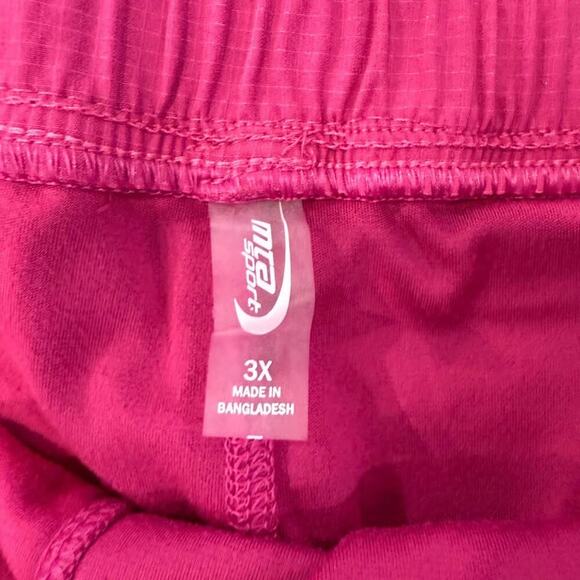 MTA Sport NWT Running Shorts Bike Liner Womens 3X Magenta Cinch Waist Activewear - Picture 4 of 9